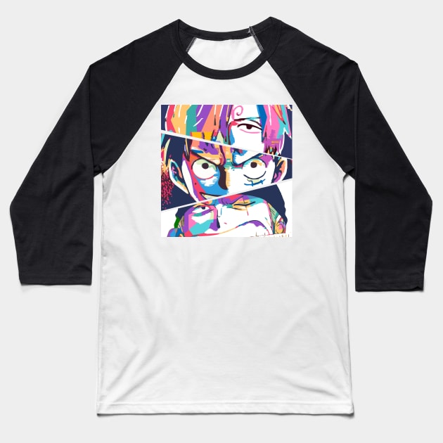 Sanji Luffy Zoro Baseball T-Shirt by BarnawiMT